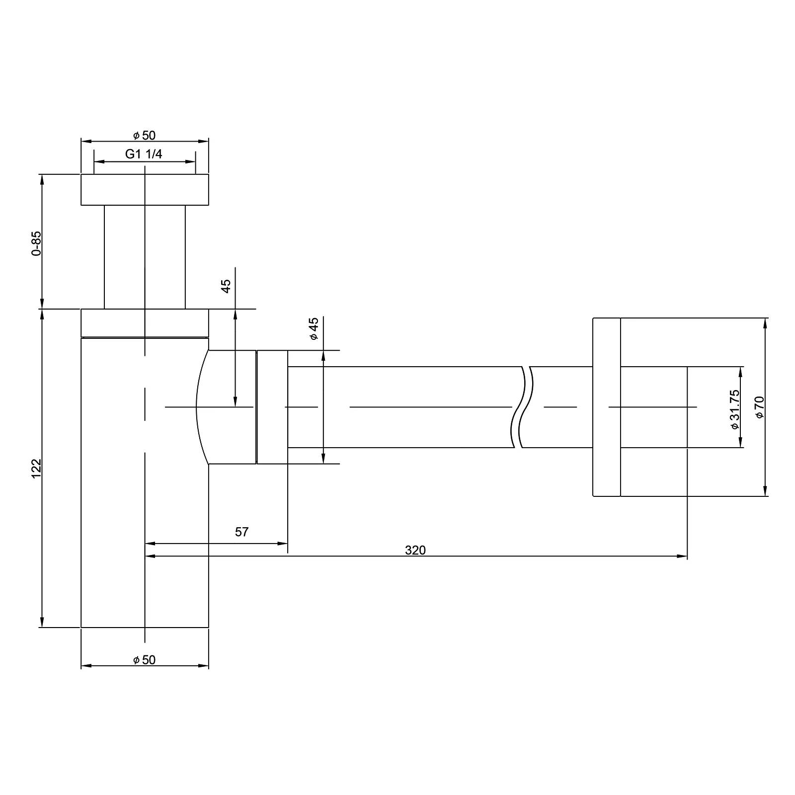 Приобрести сифон для раковины timo 958/00l хром