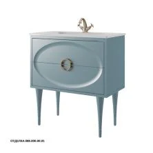 Caprigo Тумба с раковиной MILANO 85 см, голубая, эмаль 14312 6