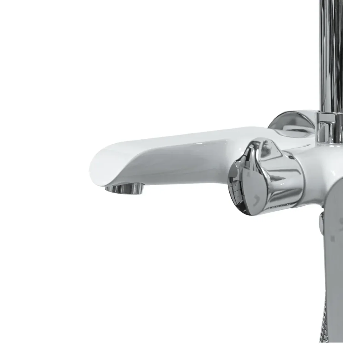 Приобрести grocenberg душевая система, белая\хром gb7010wc