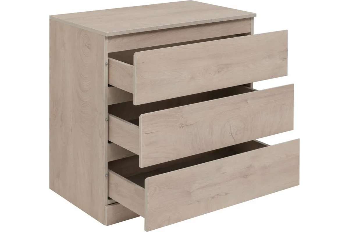 Приобрести aquanet комод сканди 80x48 см, дуб эдгрейн (3 ящика)