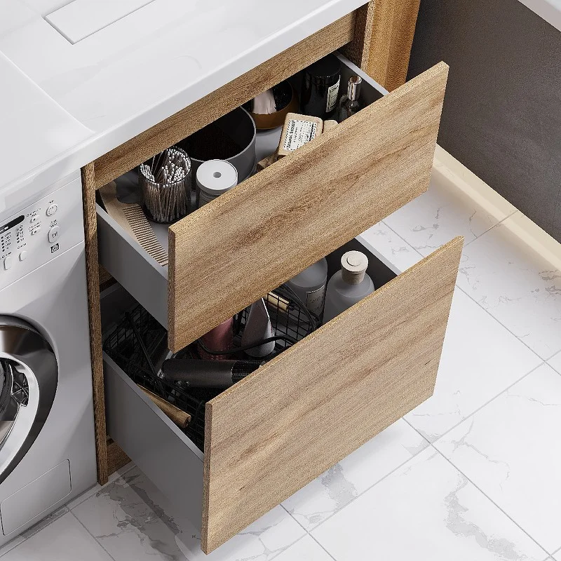 Приобрести тумба напольная с раковиной-столешницей акватон лондри 120 r/l, дуб сантана