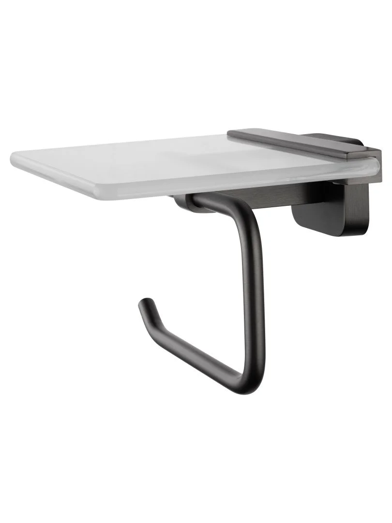 Приобрести держатель для туалетной бумаги с полкой wonzon & woghand graffity, темный графит (ww-9326)