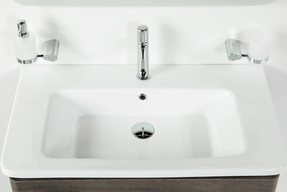 Приобрести belbagno тумба с раковиной albano-cer 80 см, подвесная rovere nature grigio, белая раковина