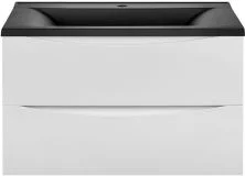 Vincea Тумба подвесная Mia 80 см, белая с раковиной антрацит матовый VMC-2MA800GW;VCB-3M800G