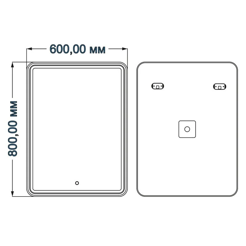 Приобрести azario зеркало adriana 600*800, белый, влагостойкое с сенсорным выключателем, cs00066638
