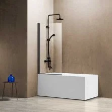 Vincea Шторка на ванну 80 см, прозрачное, оружейная сталь VSB-11800CLGM