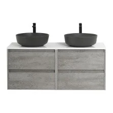 BelBagno Тумба со столешницей KRAFT 120 см, подвеснаяCemento Grigio