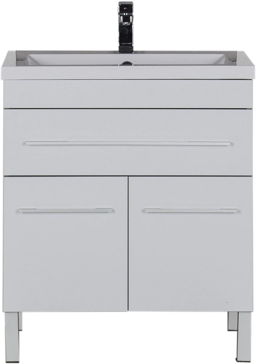 Приобрести aquanet тумба с раковиной верона 75 см, белая (напольная 1 ящик 2 дверцы)