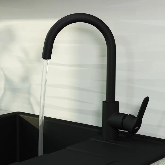 Приобрести iddis смеситель для кухни cuba 339,5мм, черный cubblfji05