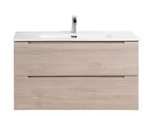 BelBagno Тумба с раковиной ETNA 100 см, подвесная Rovere Grigio, белая раковина