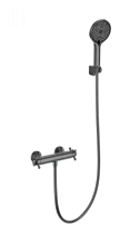 Смеситель для душа с термостатом WONZON & WOGHAND Strato, Темный графит (WW-B2048-A-BGG)