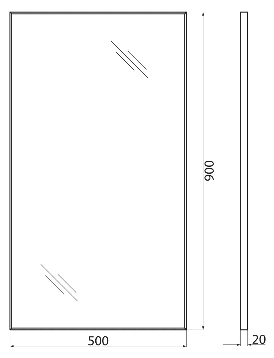 Приобрести belbagno зеркало 50х90 см spc-al-500-900
