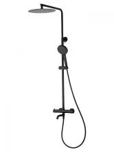 Душевая система с термостатом WONZON & WOGHAND STICK, Черный матовый (WW-88739903-MB)