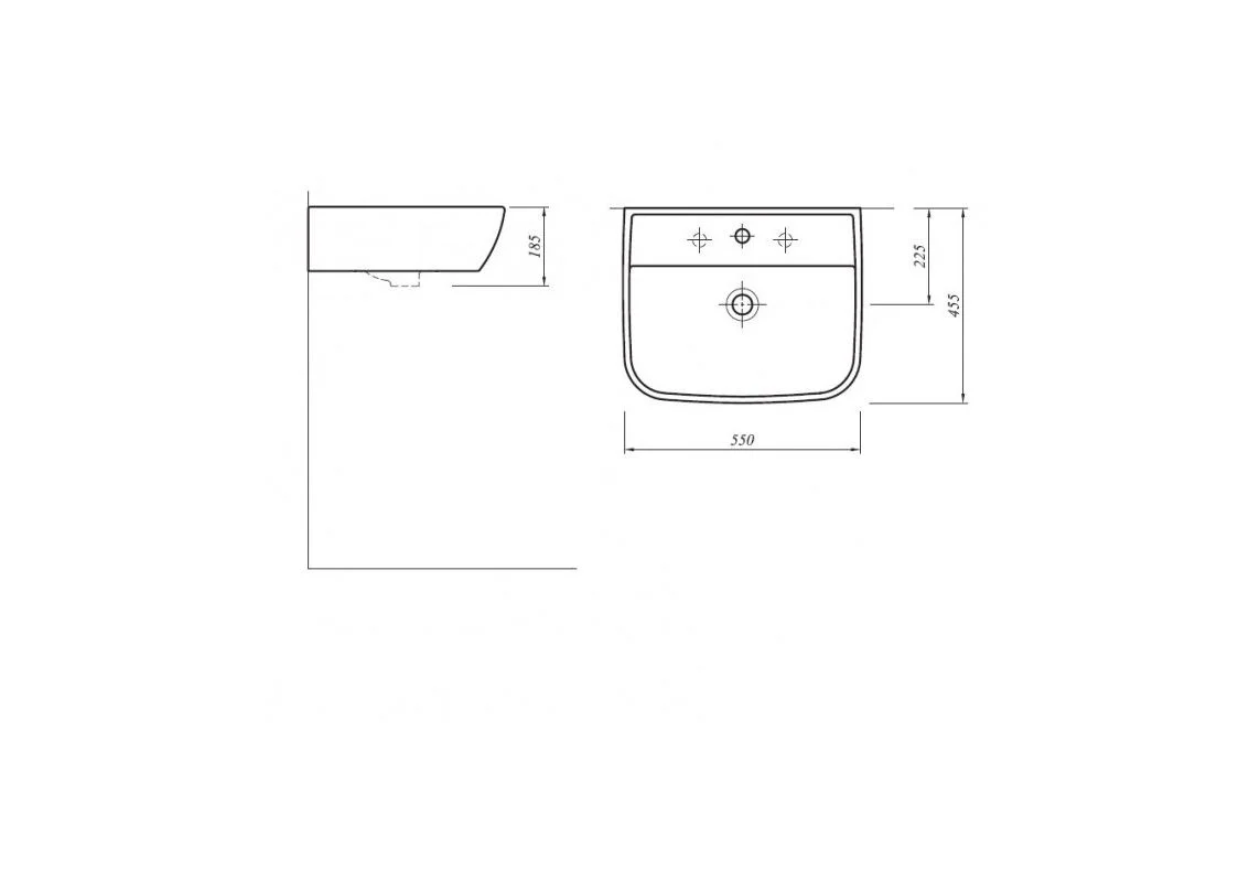 Приобрести раковина подвесная kale babel 55 см