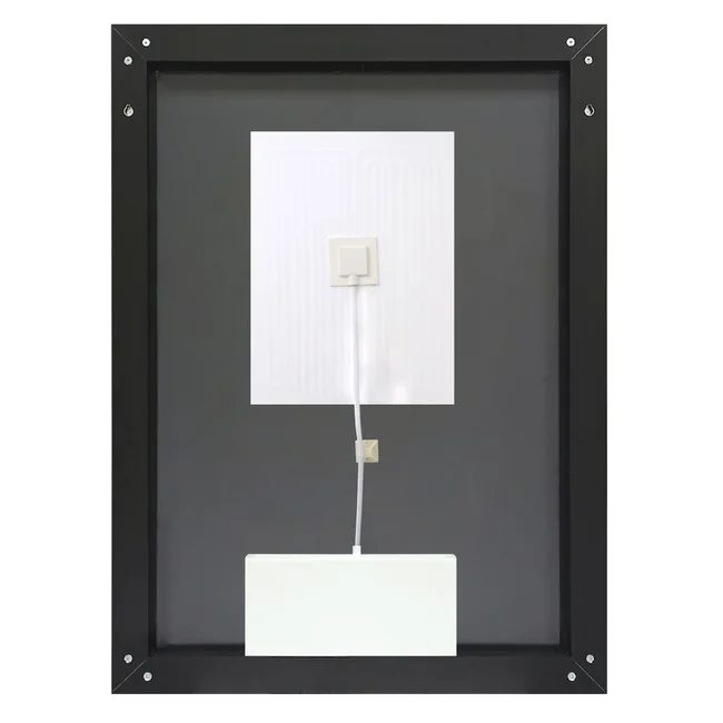 Приобрести briz зеркало bern 60х80 см, с подсветкой, подогревом,часы, температура, сенсорное включение , черное, пдз 47-60