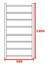Заказать полотенцесушители 500х1400 мм, электрические, лесенка 