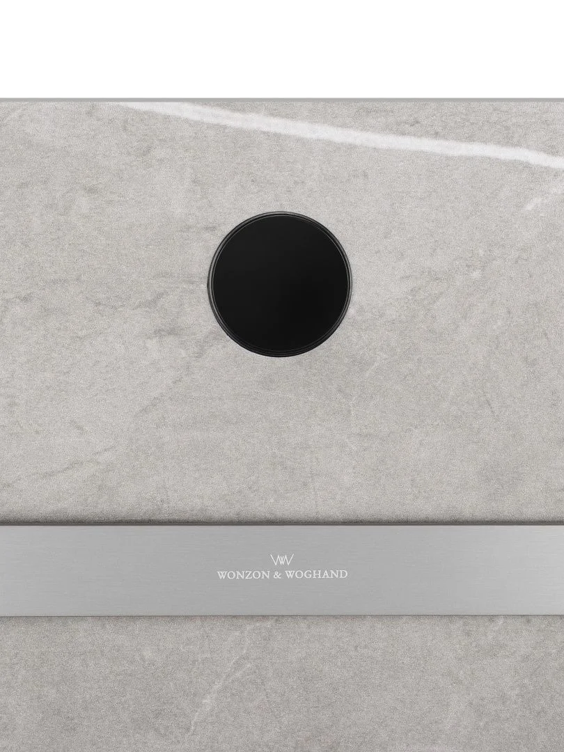 Приобрести полотенцесушитель электрический с каменной плитой серый мрамор wonzon & woghand stuttgart, брашированный никель (ww-a502-br)