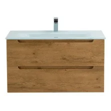 BelBagno Тумба с раковиной ETNA 80 см, подвесная Rovere Nature, стеклянная раковина