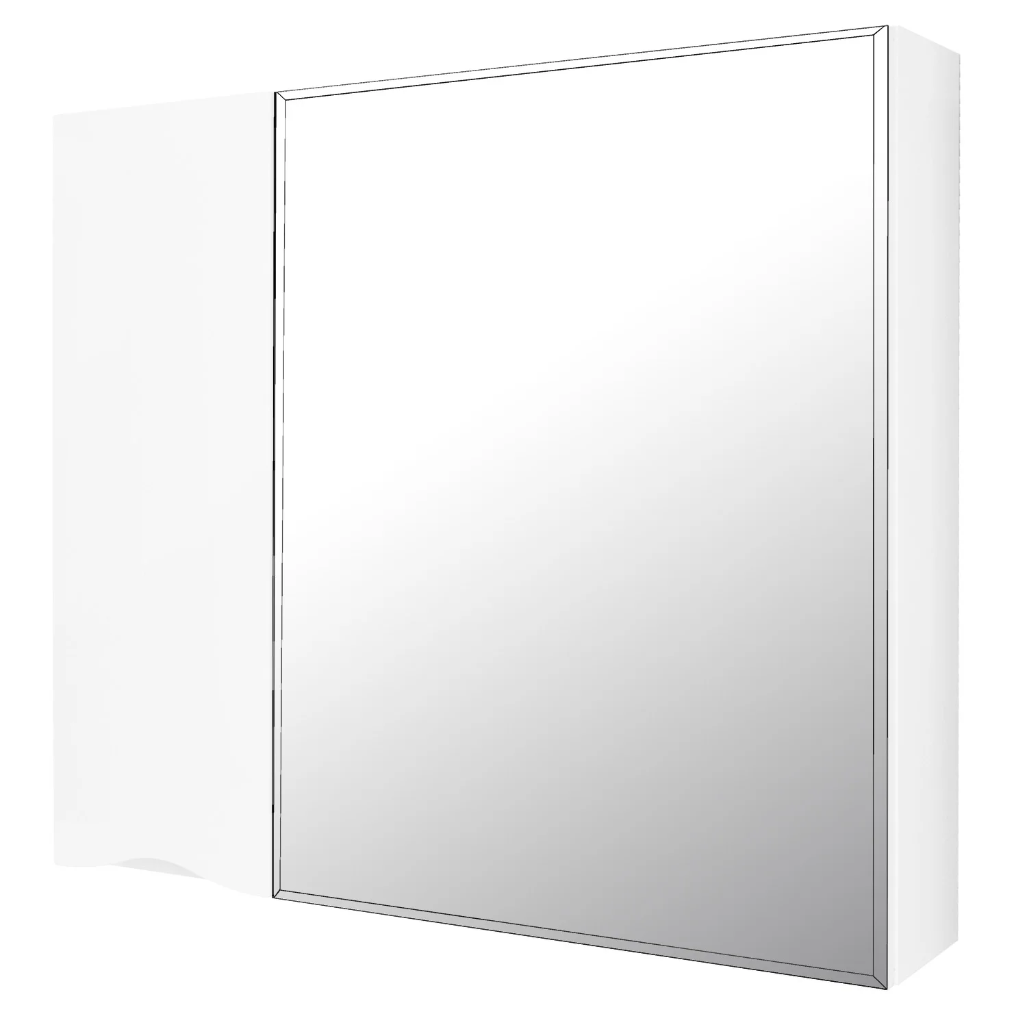 Приобрести loranto зеркало-шкаф santorini 80х70 см, левый, белый (cs00086971)