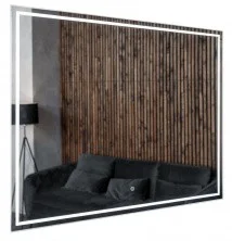 Azario Зеркало Classico Quadrato 80х60 см, белый, сенсорный выключатель, диммер, CS00078950