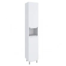 AQUA DE MARCO Пенал VIKTORIA 180х40 см, с бельевой корзиной, белый, левый 3040CVIC/L