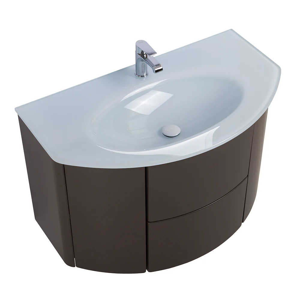 Приобрести cezares тумба подвесная с раковиной eden 91 см grigio talpa opaco, стекло, светло серая 55069