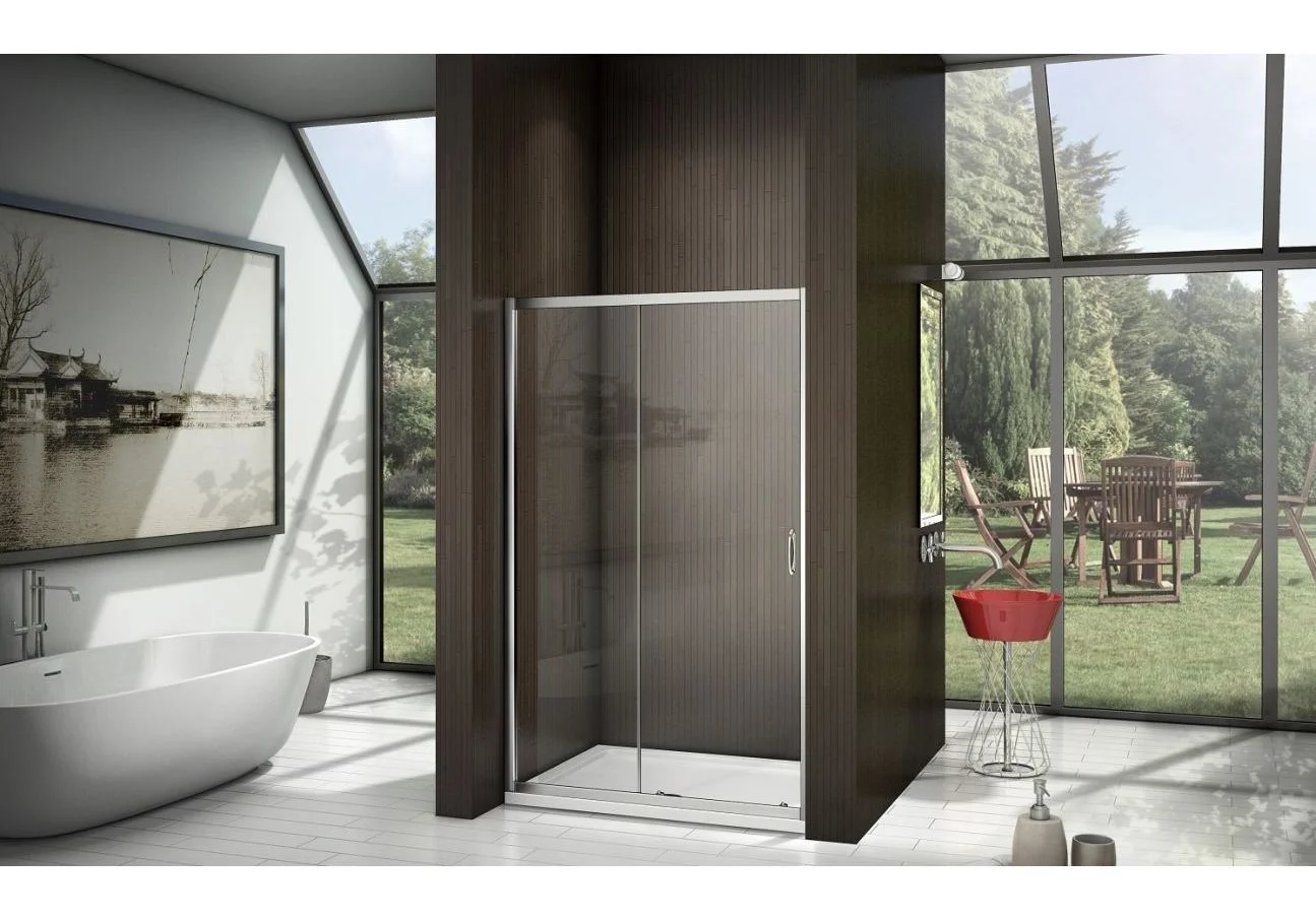 Приобрести дверь душевая bas latte wtw-120-c-we 120 см