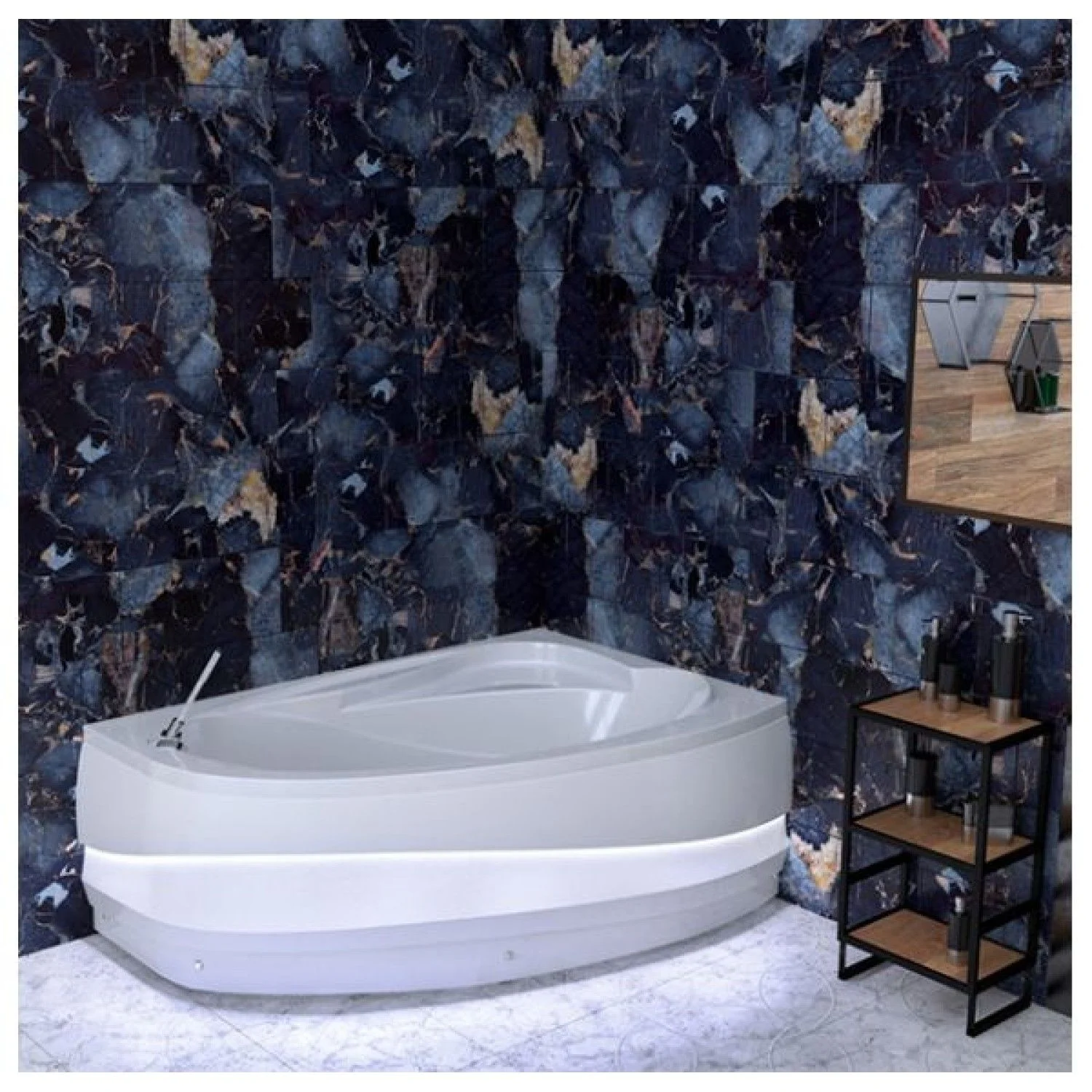 Приобрести mirsant ванна акриловая sole pandora lumia ( с подсветкой ) 165*110 см, белая, правая ут000037789