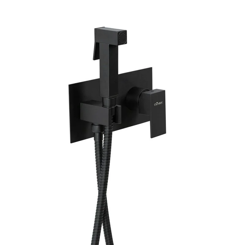 Приобрести cezares смеситель с гигиеническим душем unika, черный матовый unika-dif-nop