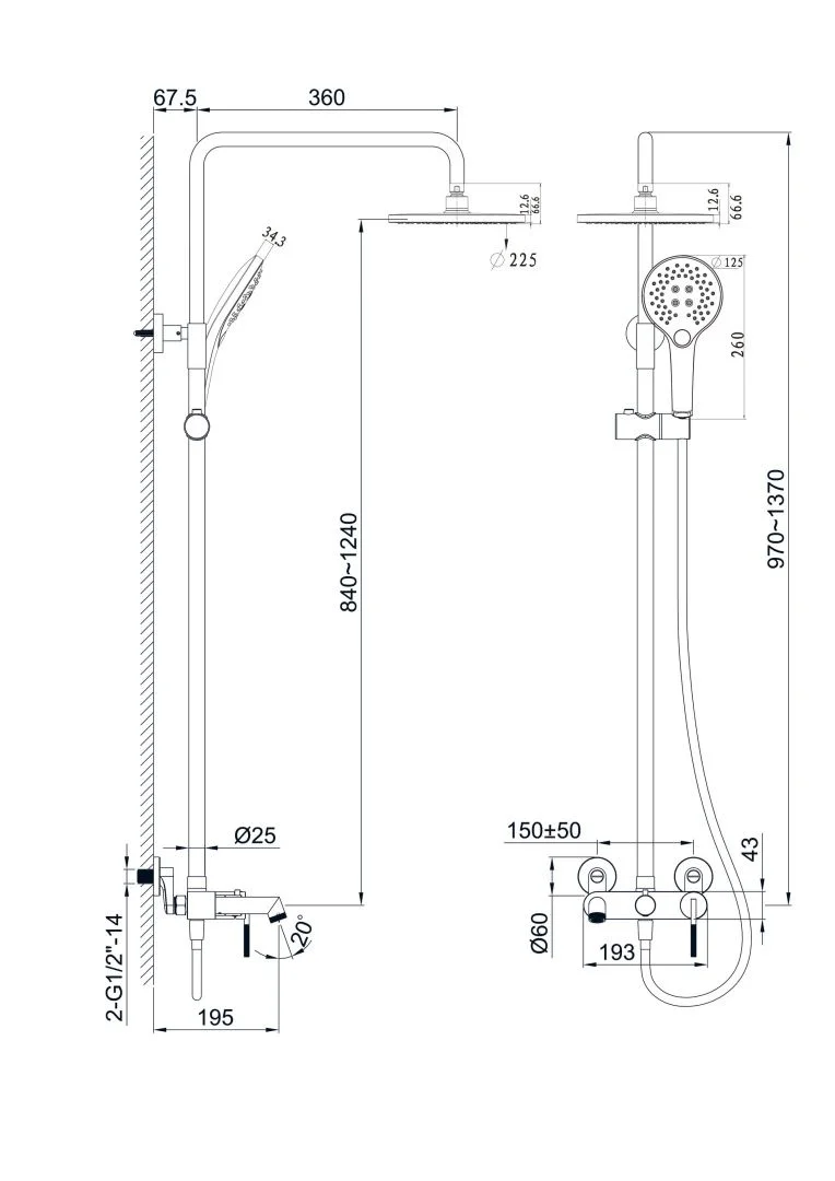 Приобрести hayzburg душеывая система, золото матовое hb-4010bg