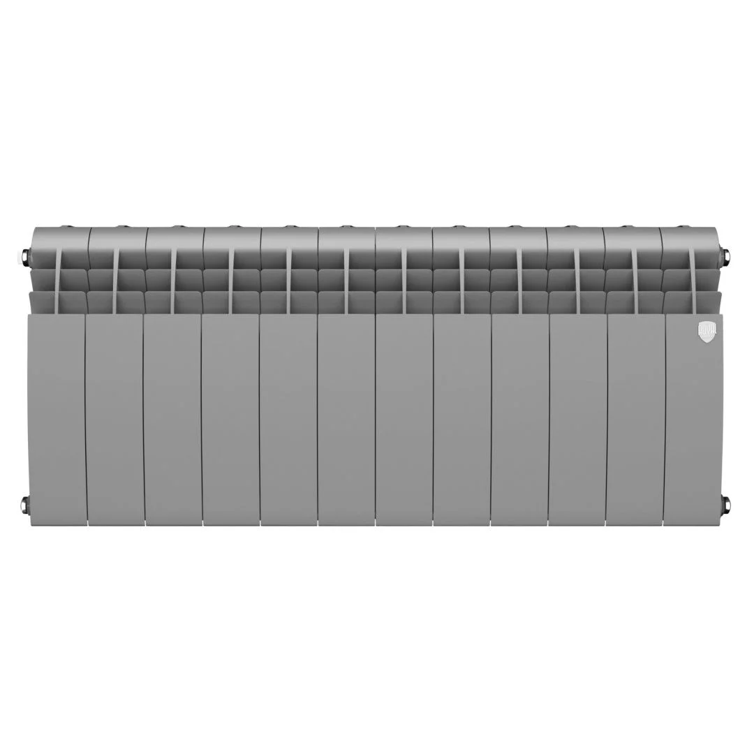 Приобрести royal thermo радиатор биметаллический biliner 350 /silver satin ( серебристый ) - 12 секц.