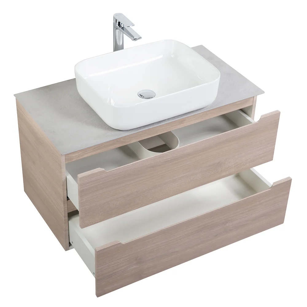 Приобрести belbagno тумба со столешницей etna 80 см, подвесная rovere grigio