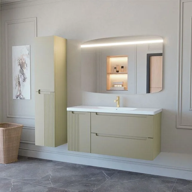 Приобрести caprigo тумба с раковиной termin-smalty meta 120 см, левая, бежевая, эмаль