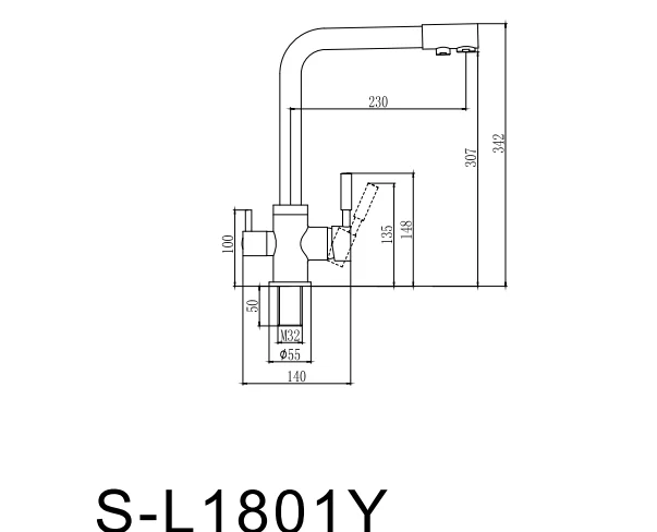 Приобрести savol смеситель для кухни 342мм, графит s-l1801q