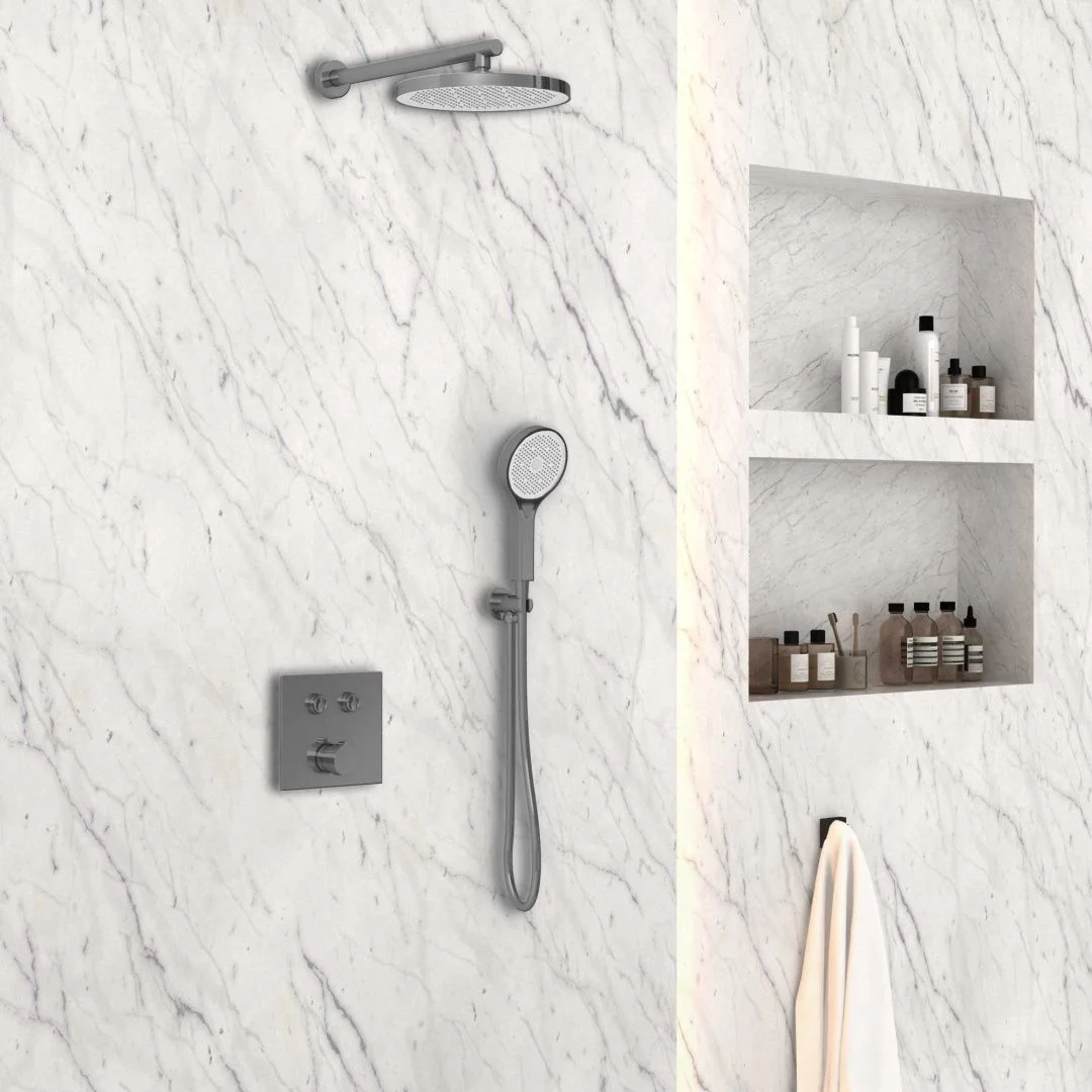 Приобрести vincea встраиваемая душевая система , оружейная сталь vsfw-4212gm