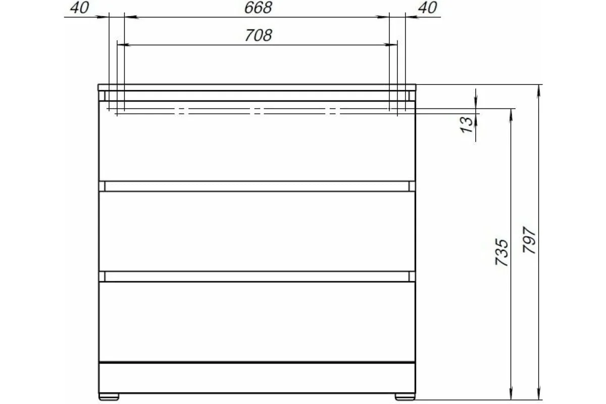 Приобрести aquanet комод сканди 80x48 см, дуб эдгрейн (3 ящика)
