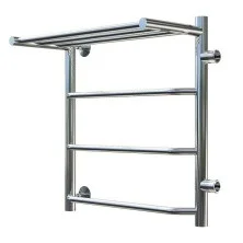 Тругор Водяной полотенцесушитель Браво П4 500х600 мм R с полкой и боковым подводом, хром 00-00017292