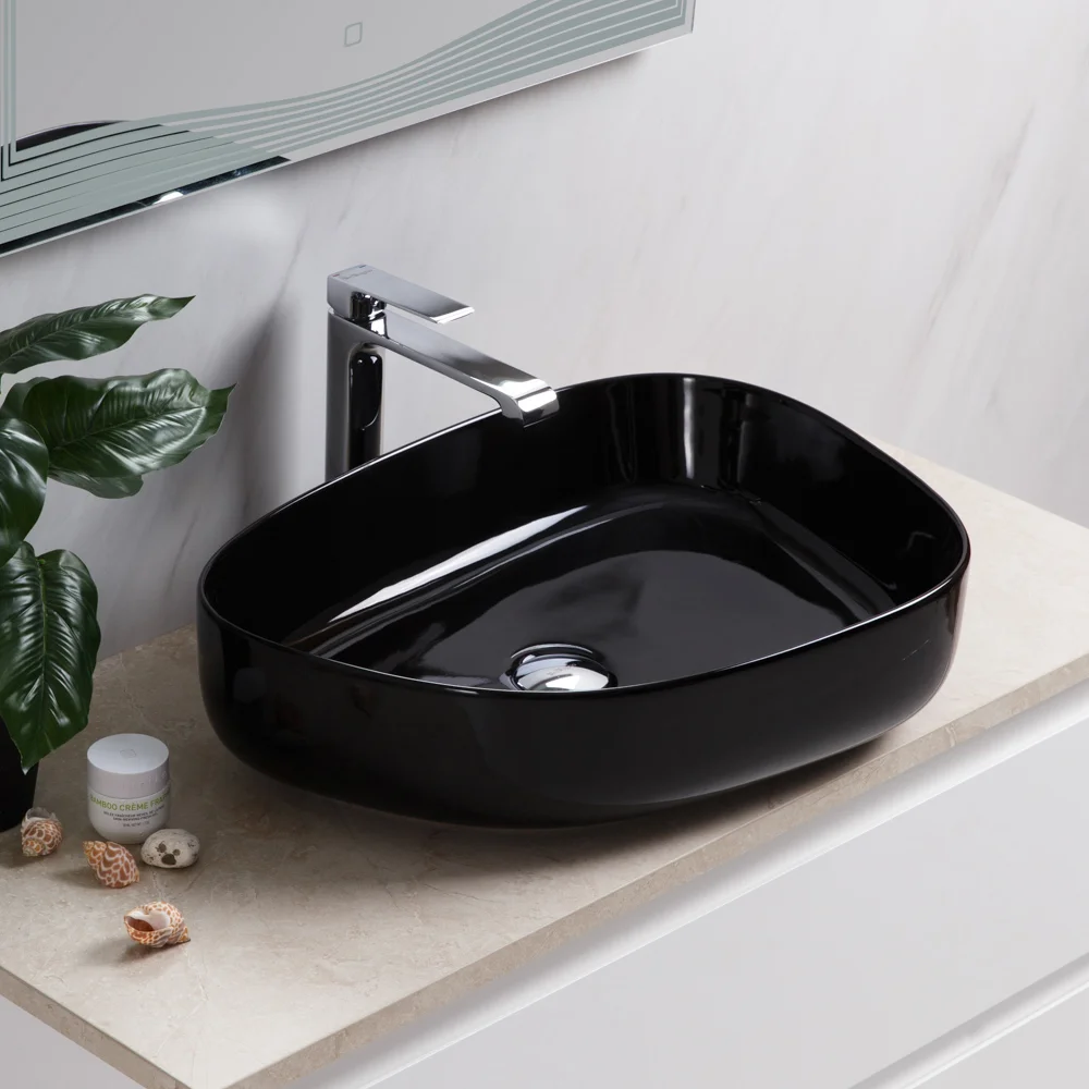 Приобрести belbagno накладная раковина 41х54 см, черная bb1435-nero