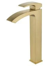 Смеситель для раковины высокий WONZON & WOGHAND FIT, Брашированное золото (WW-88239009-BG)