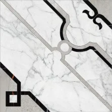 Декор напольный Kerranova Marble Trend 600x600 мм, MR, Carrara / Каррара, многоцветный
