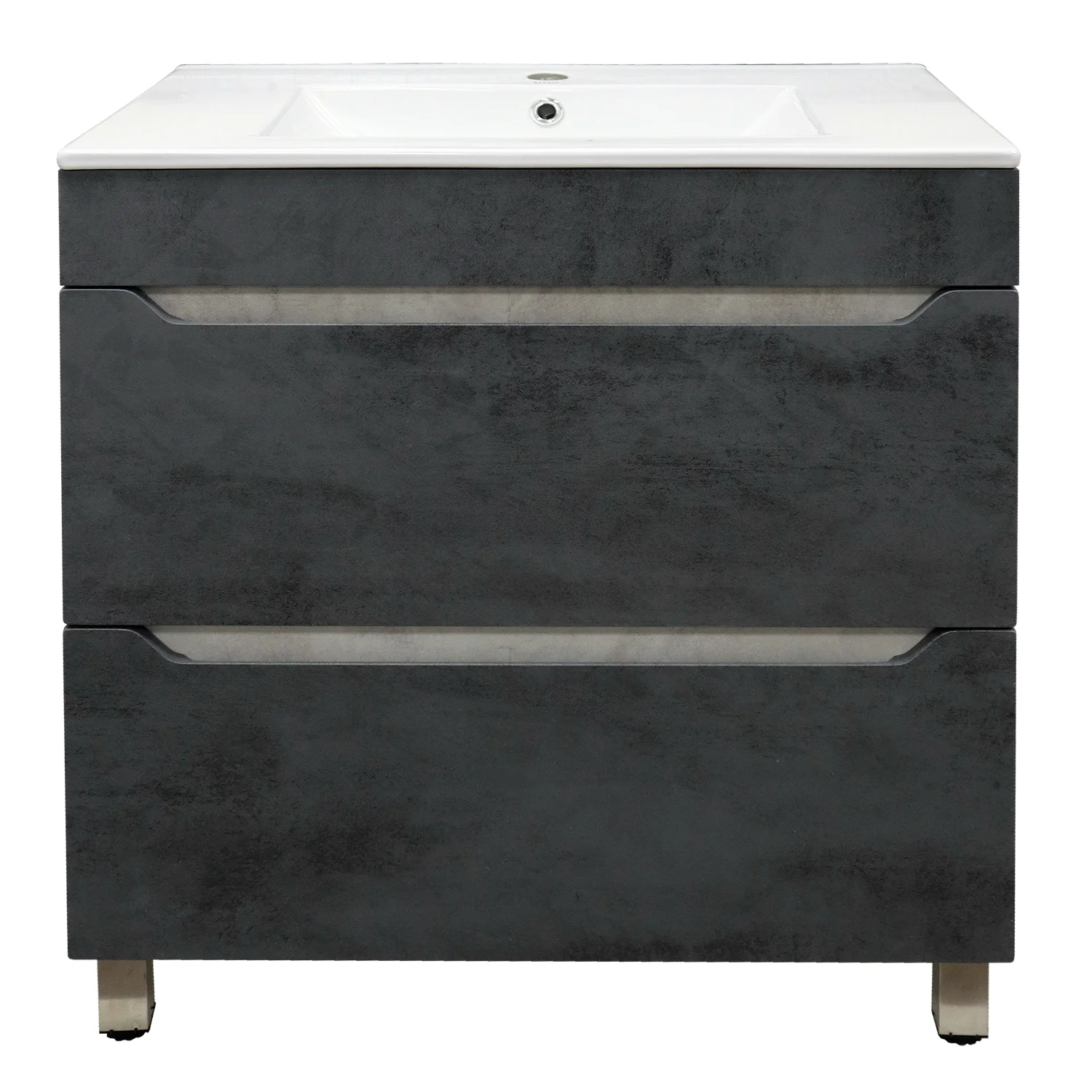 Приобрести loranto тумба напольная с раковиной florena 70 71х47 см, темный бетон (cs00090035)