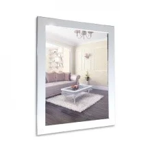Loranto Зеркало Жадор 41х61 см, белое глянцевое ФР-00001092