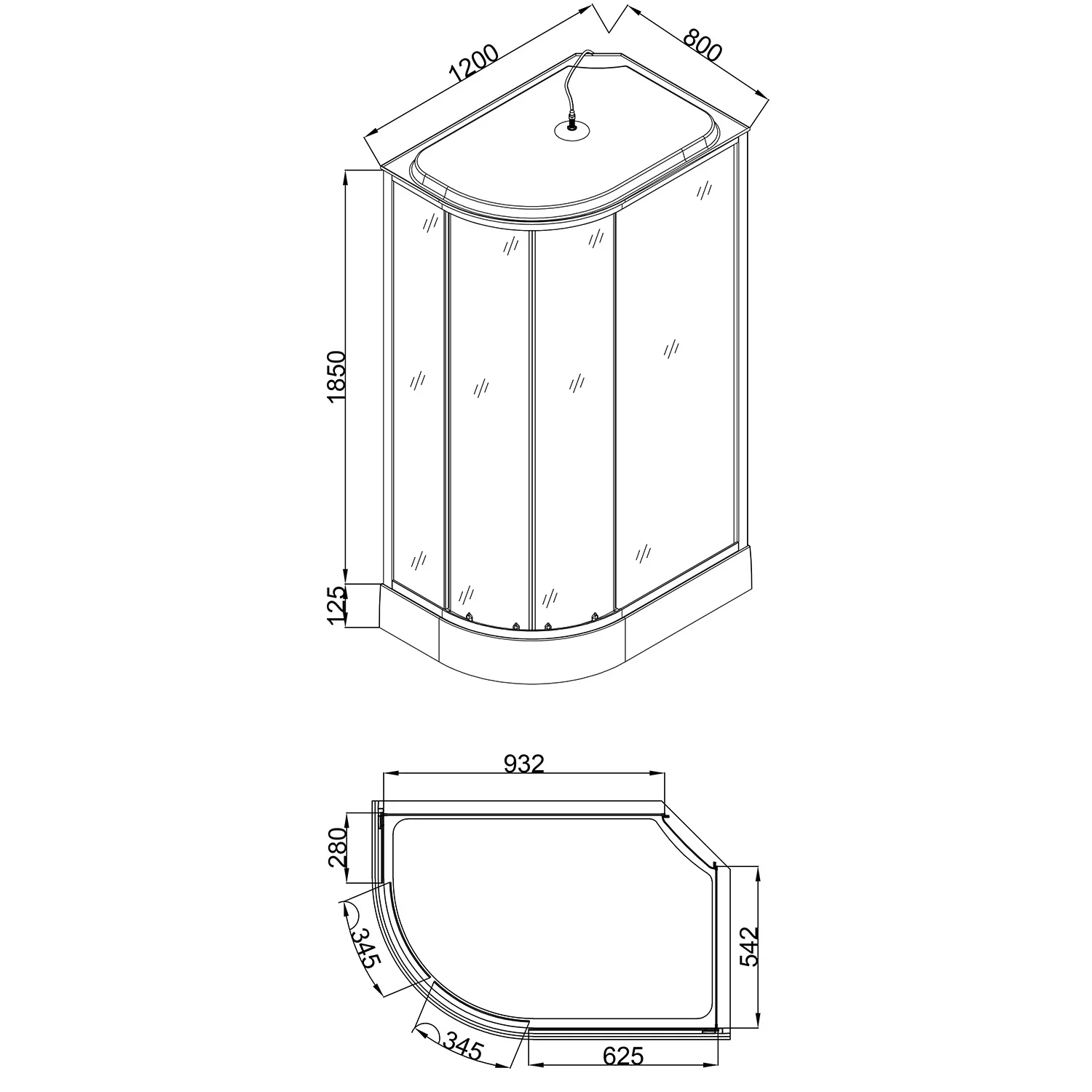 Приобрести loranto душевая кабина 1200x800x2150 правая, поддон 13 см, 4 мм прозрачное стекло с рисунком "мозайка" (cs-1200-13тм/м r)