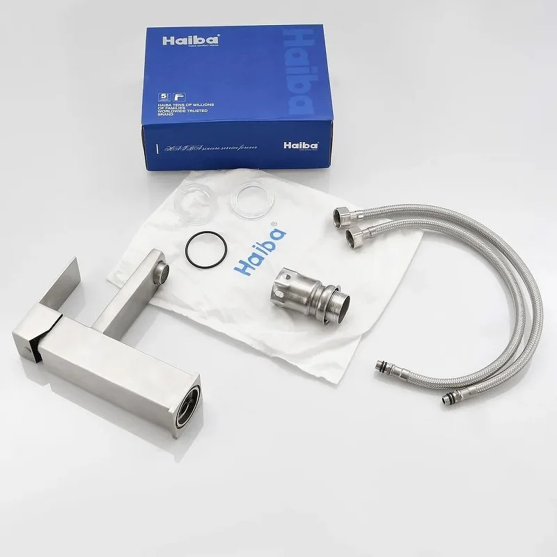 Приобрести haiba смеситель для раковины 194мм, сталь hb-10803