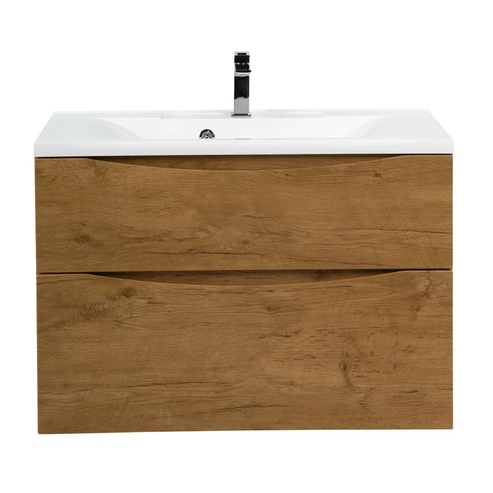 Приобрести belbagno тумба с раковиной marino-h60 80 см, подвесная rovere nature, белая раковина