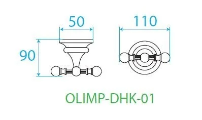 Приобрести cezares крючок двойной olimp, золото olimp-dhk-03/24