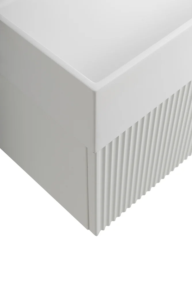 Приобрести cezares тумба подвесная с раковиной premium 70 см plisse bianco opaco, белая 55416