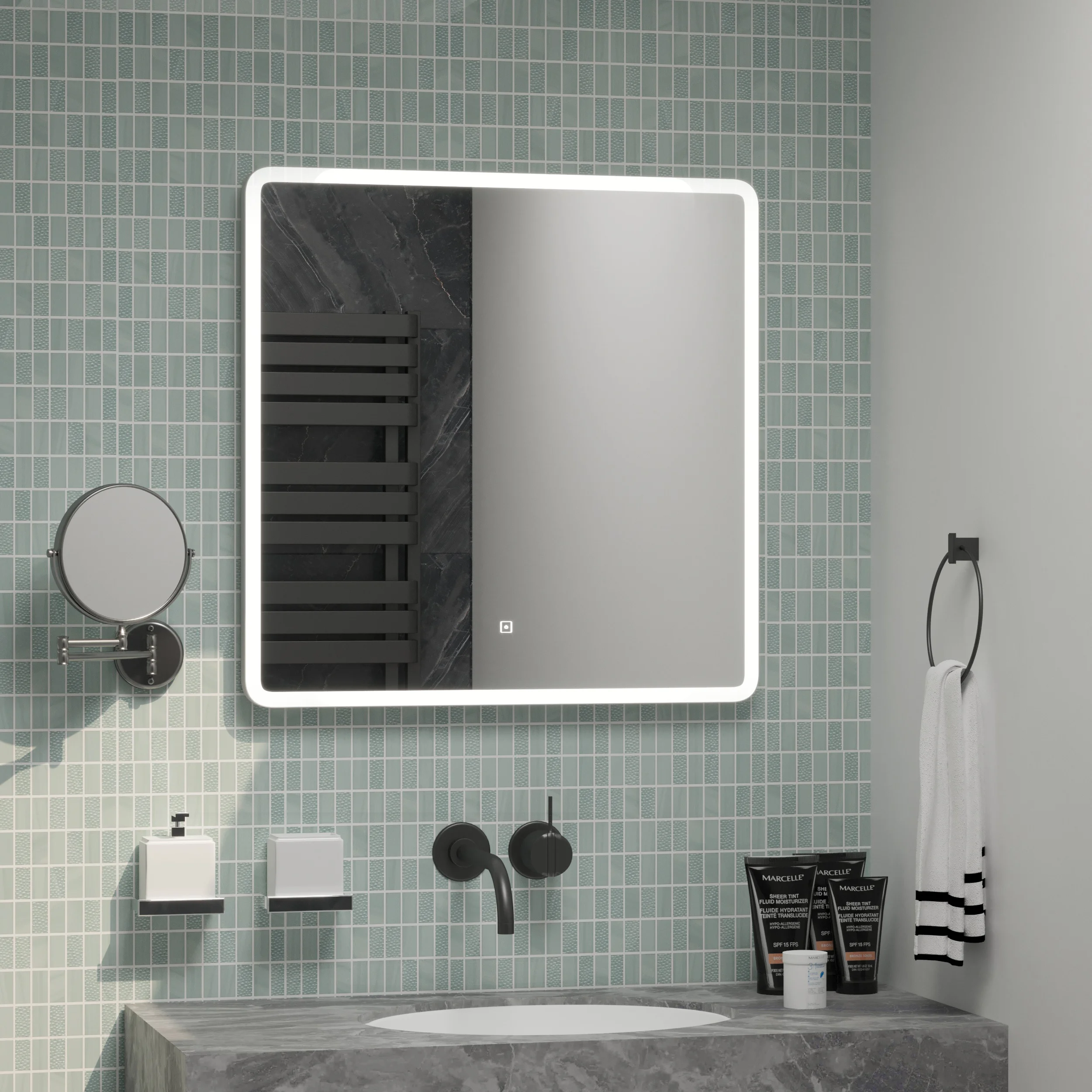 Приобрести mirsant зеркало spectr 80х80 см, с подсветкой ут000070025