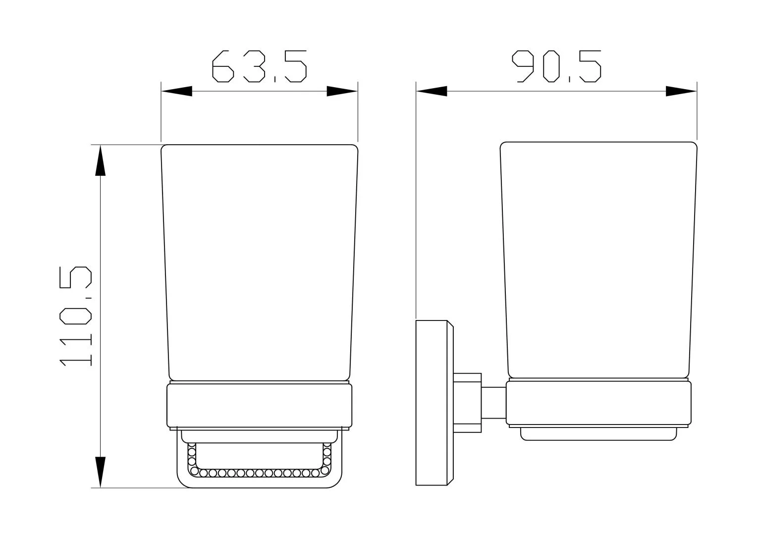 Приобрести стакан для зубных щеток с держателем wonzon & woghand roma, бронза (ww-7221)