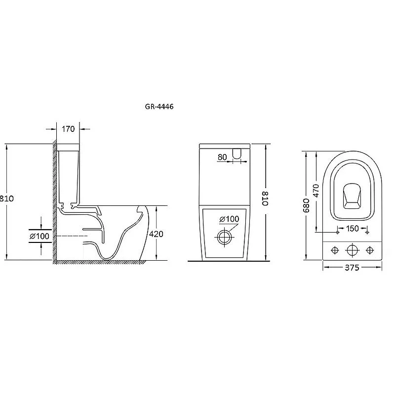 Приобрести grossman унитаз компакт, безободковый с сиденьем дюропласт, белый gr-4446s